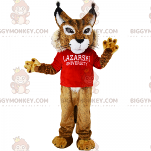 Karakter BIGGYMONKEY™ maskotkostume - Lynx med sweatshirt -