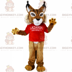 Charakter BIGGYMONKEY™ Maskottchenkostüm – Luchs mit Sweatshirt