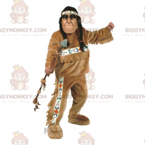 Kostým maskota postavy BIGGYMONKEY™ – člen indiánského kmene –