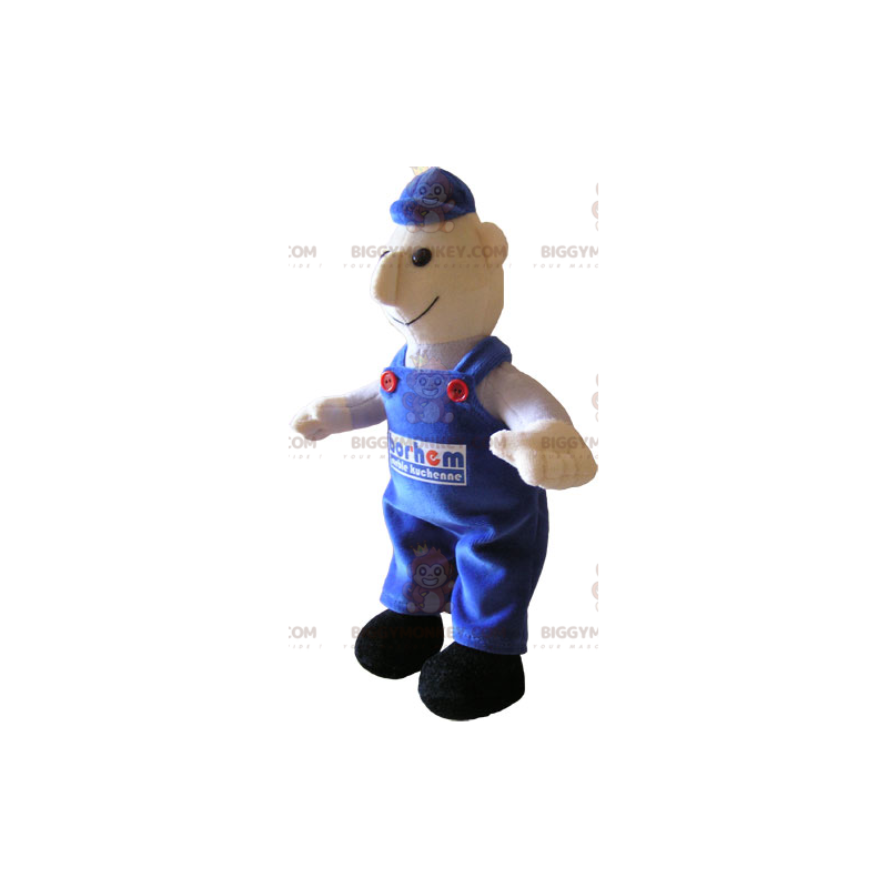 Character BIGGYMONKEY™ Mascot Costume - Plumber in Overalls –