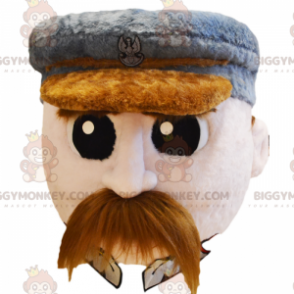 Character BIGGYMONKEY™ Mascot Costume - Soldier with Mustache -