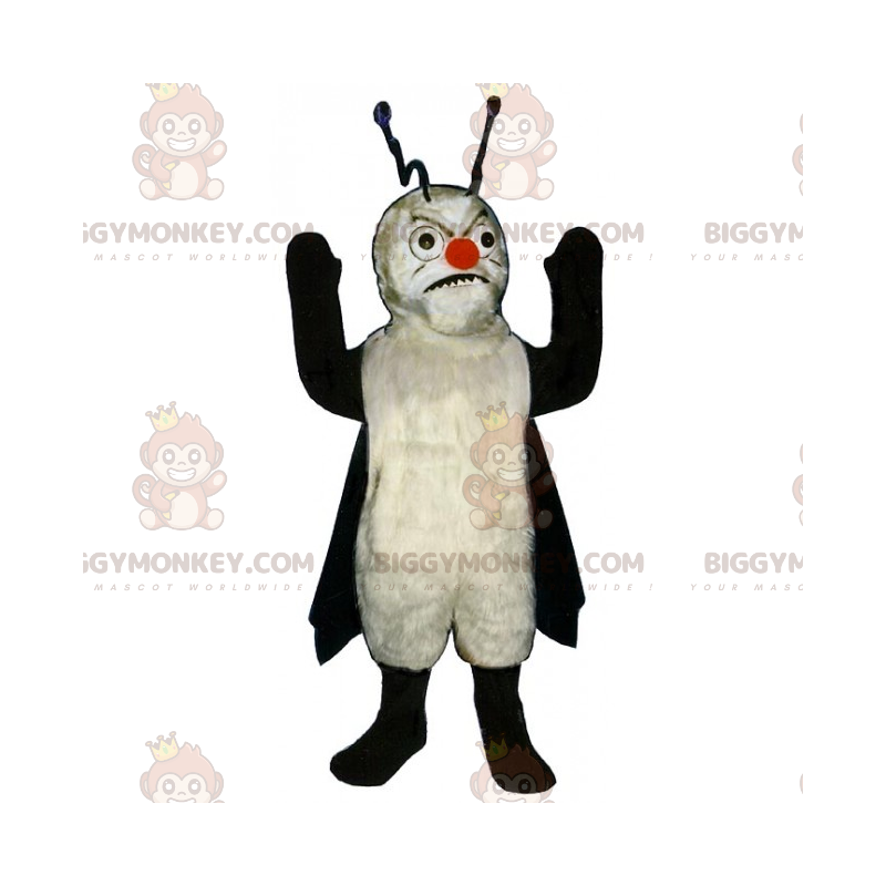 Wütendes Insekt BIGGYMONKEY™ Maskottchen-Kostüm mit Umhang und