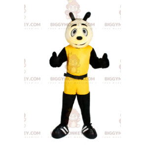 BIGGYMONKEY™ Karaktermaskotkostume i gul jumpsuit -