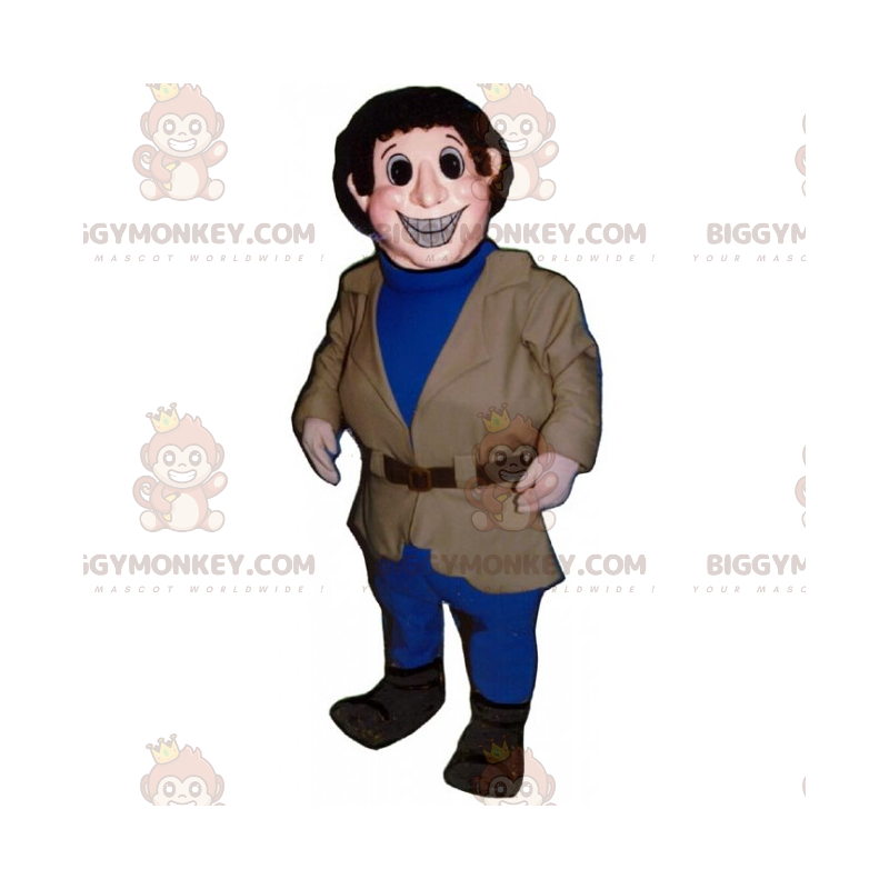 Costume de mascotte BIGGYMONKEY™ de personnage en manteau -