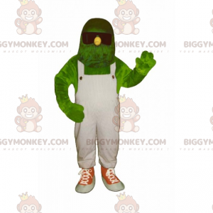Fiktiv karaktär BIGGYMONKEY™ maskotdräkt i overaller och basket