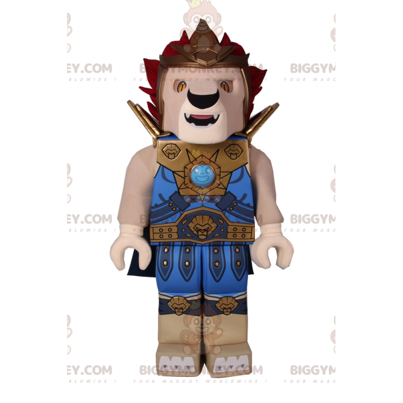 Lego-Figur BIGGYMONKEY™ Maskottchen-Kostüm – gepanzerter Löwe -