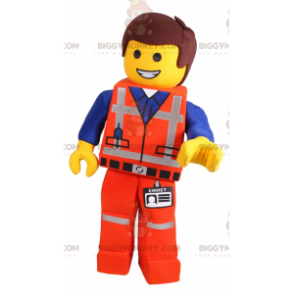 Costume de mascotte BIGGYMONKEY™ de personnage Lego - Ouvrier -