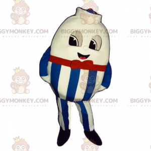 Blue Striped Pants Round Character BIGGYMONKEY™ Mascot Costume