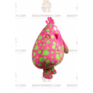BIGGYMONKEY™ Character Mascot Costume Rosa med gröna fläckar -