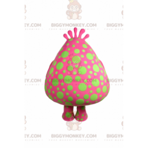 BIGGYMONKEY™ Charakter-Maskottchen-Kostüm Pink mit grünen