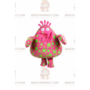 Traje de mascote de personagem BIGGYMONKEY™ rosa com manchas