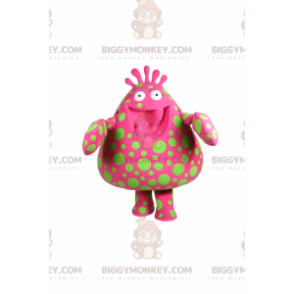 Kostium maskotki postaci BIGGYMONKEY™ różowy z zielonymi