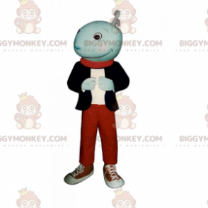 Smilende karakter BIGGYMONKEY™ maskotkostume med basketball -