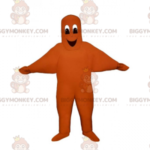 Kostým oranžová usmívající se postava BIGGYMONKEY™ maskota –