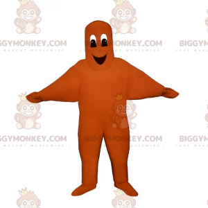 Orange smilende karakter BIGGYMONKEY™ maskotkostume -