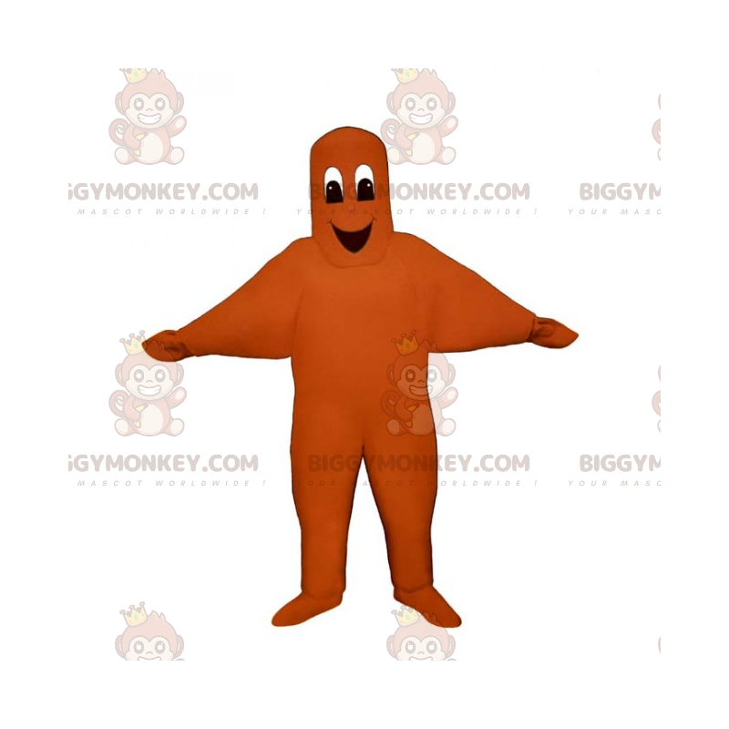 Costume de mascotte BIGGYMONKEY™ de personnage souriant orange