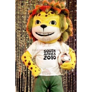 Κοστούμι μασκότ FIFA 2010 Little Yellow Tiger BIGGYMONKEY™ -