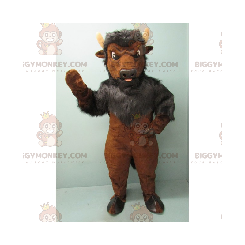 Disfraz de mascota BIGGYMONKEY™ de buey pequeño bicolor -