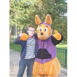 Walibi Orange Kangaroo BIGGYMONKEY™ Mascot Costume –