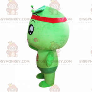 BIGGYMONKEY™ Kleines rundes grünes Männchen-Maskottchen-Kostüm