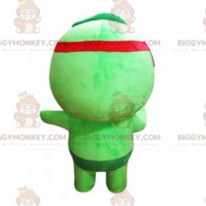 BIGGYMONKEY™ Costume da mascotte da piccolo uomo verde rotondo