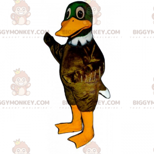 Costume de mascotte BIGGYMONKEY™ de petit canard vert -