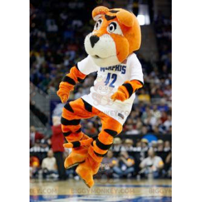 Disfraz de mascota tigre naranja blanco y negro BIGGYMONKEY™ -