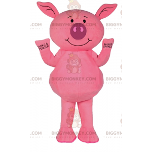 Smiling Little Pink Pig BIGGYMONKEY™ Mascot Costume -