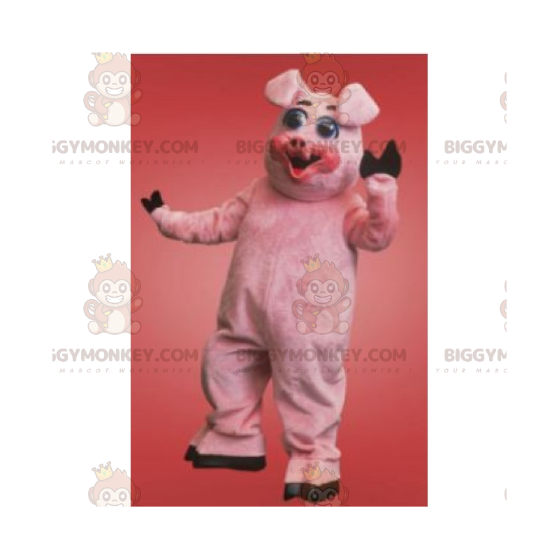 Costume da mascotte del maialino sorridente BIGGYMONKEY™ -