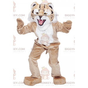 BIGGYMONKEY™ Costume da mascotte Ghepardo leopardato marrone