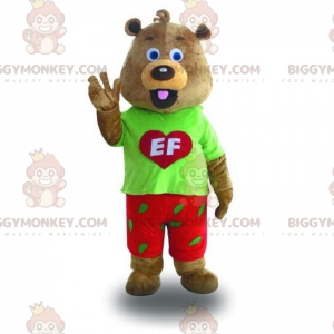 BIGGYMONKEY™ Costume da mascotte da scoiattolo marrone con