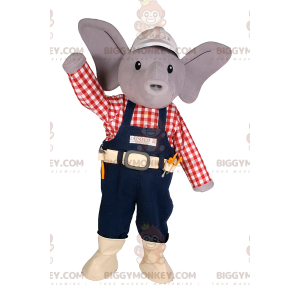 Disfraz de mascota Little Elephant BIGGYMONKEY™ con gorra y