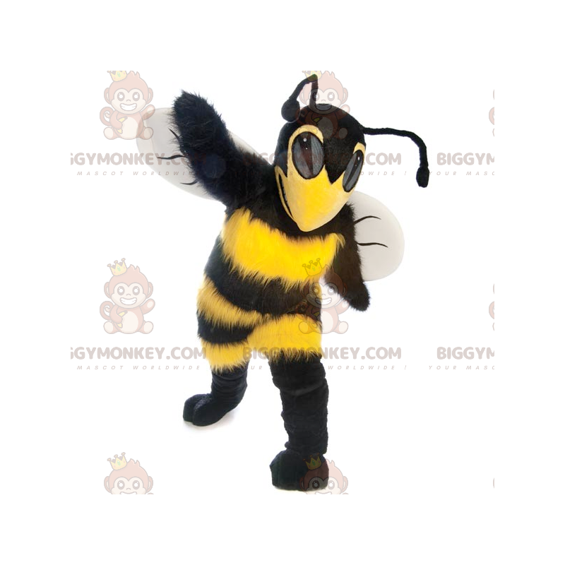 Υπέροχη στολή μασκότ της Yellow & Black Wasp Bee BIGGYMONKEY™ -