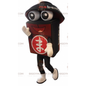 Traje de mascote gigante preto e vermelho Bento BIGGYMONKEY™ –