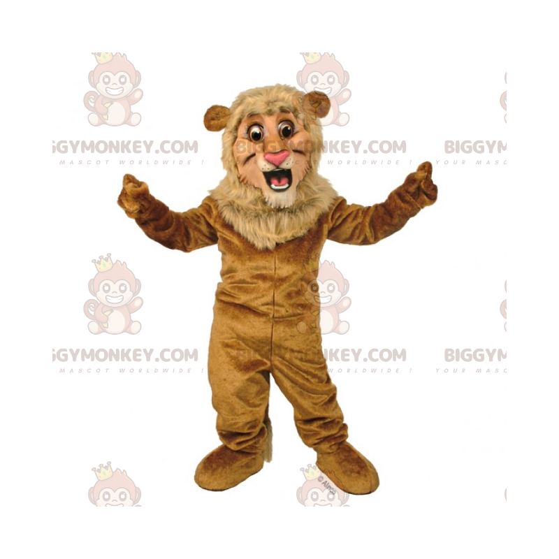 BIGGYMONKEY™ Costume da mascotte leoncino con piccola criniera
