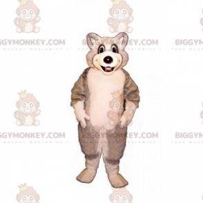 Στολή μασκότ Little White and Grey Wolf BIGGYMONKEY™ -