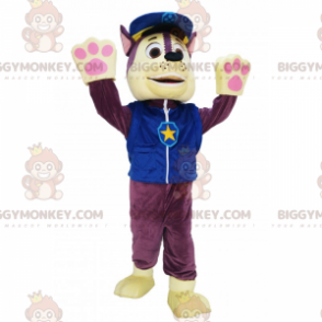 Traje de mascote BIGGYMONKEY™ Little Wolf com roupa de policial