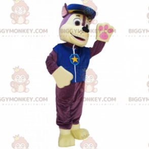 Kostým maskota BIGGYMONKEY™ Little Wolf v kostýmu policisty –