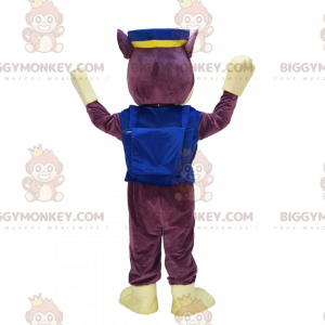 BIGGYMONKEY™ Little Wolf Mascot Costume In Policeman Outfit -