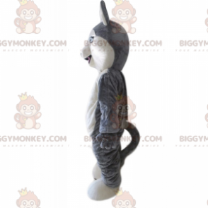 Kleine grijze en witte wolf BIGGYMONKEY™ mascottekostuum -