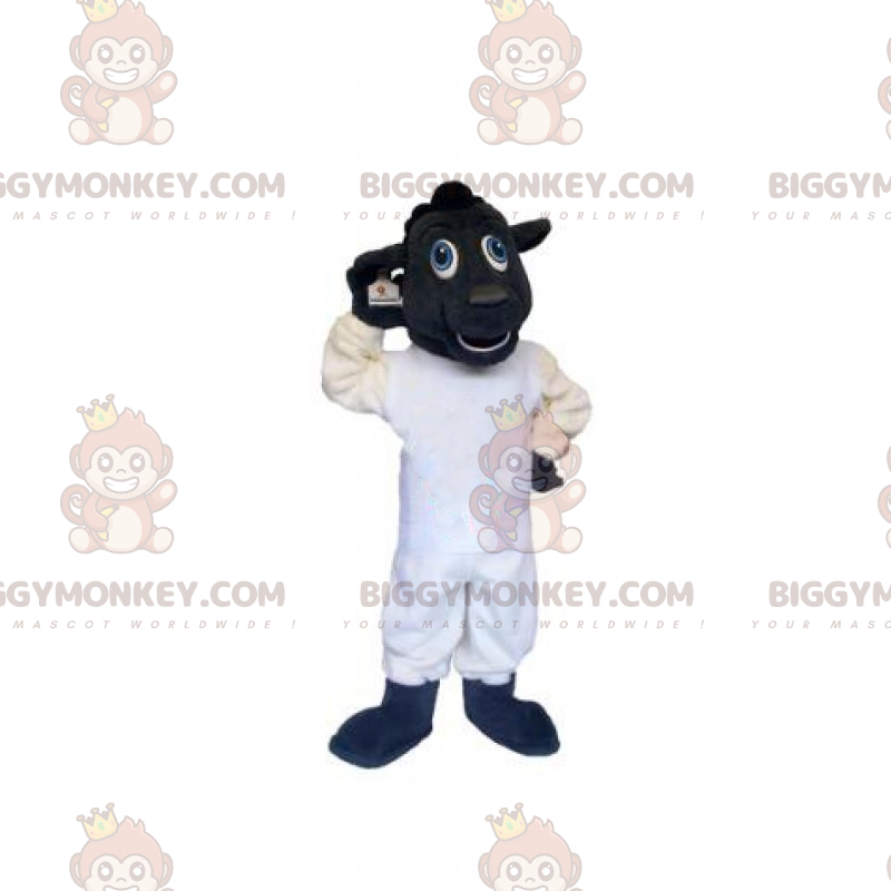 Černobílý kostým ovečky BIGGYMONKEY™ maskota – Biggymonkey.com