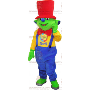 Kostým maskota BIGGYMONKEY™ Little Ogre s červeným kloboukem –