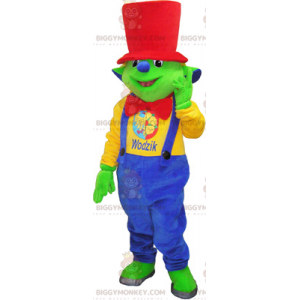 Traje de mascote pequeno ogro BIGGYMONKEY™ com chapéu vermelho