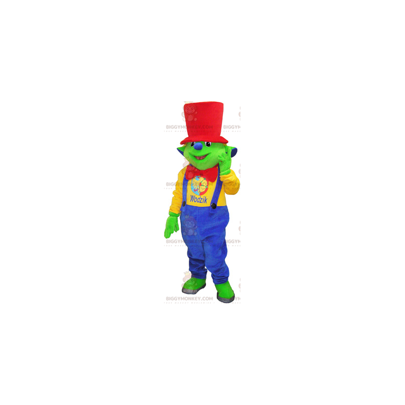 Traje de mascote pequeno ogro BIGGYMONKEY™ com chapéu vermelho