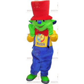 BIGGYMONKEY™ Little Ogre-maskotkostume med rød hat -