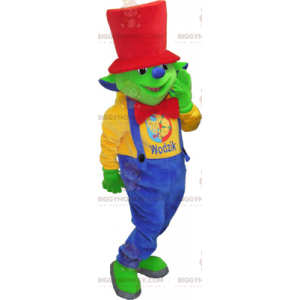 Traje de mascote pequeno ogro BIGGYMONKEY™ com chapéu vermelho