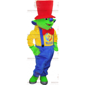 Traje de mascote pequeno ogro BIGGYMONKEY™ com chapéu vermelho