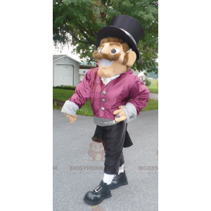 BIGGYMONKEY™ costume mascotte di un uomo sorridente vestito con