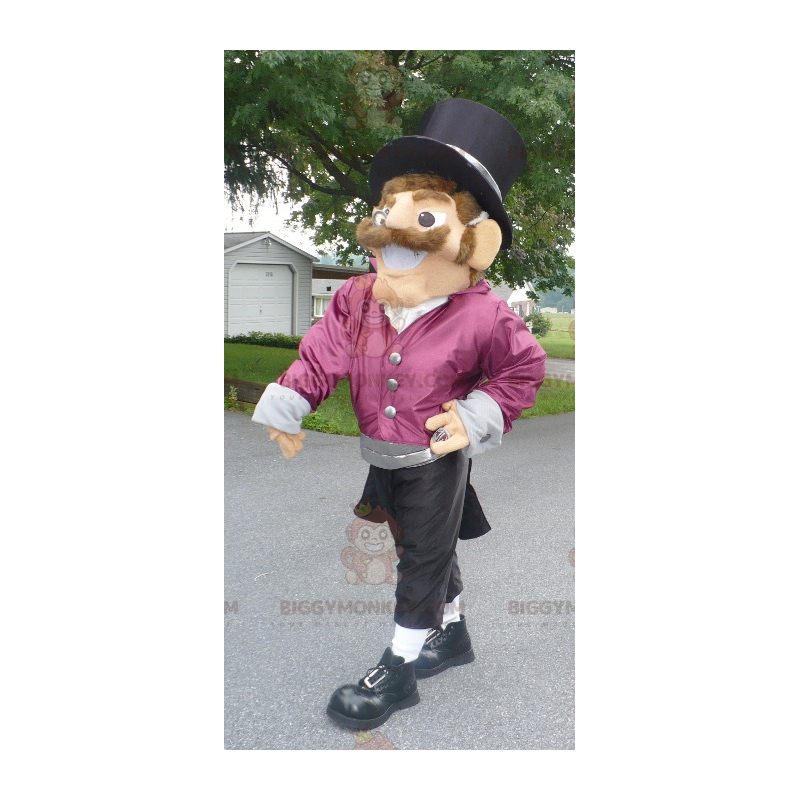 BIGGYMONKEY™ mascottekostuum van een lachende man gekleed in