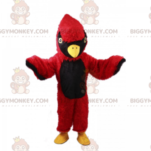 Kleine rode en zwarte vogel BIGGYMONKEY™ mascottekostuum -